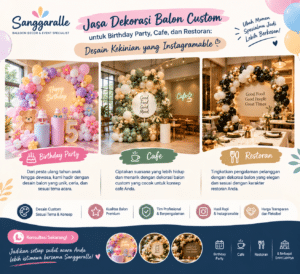 Read more about the article Jasa Dekorasi Balon Custom untuk Birthday Party, Cafe, dan Restoran: Desain Kekinian yang Instagramable